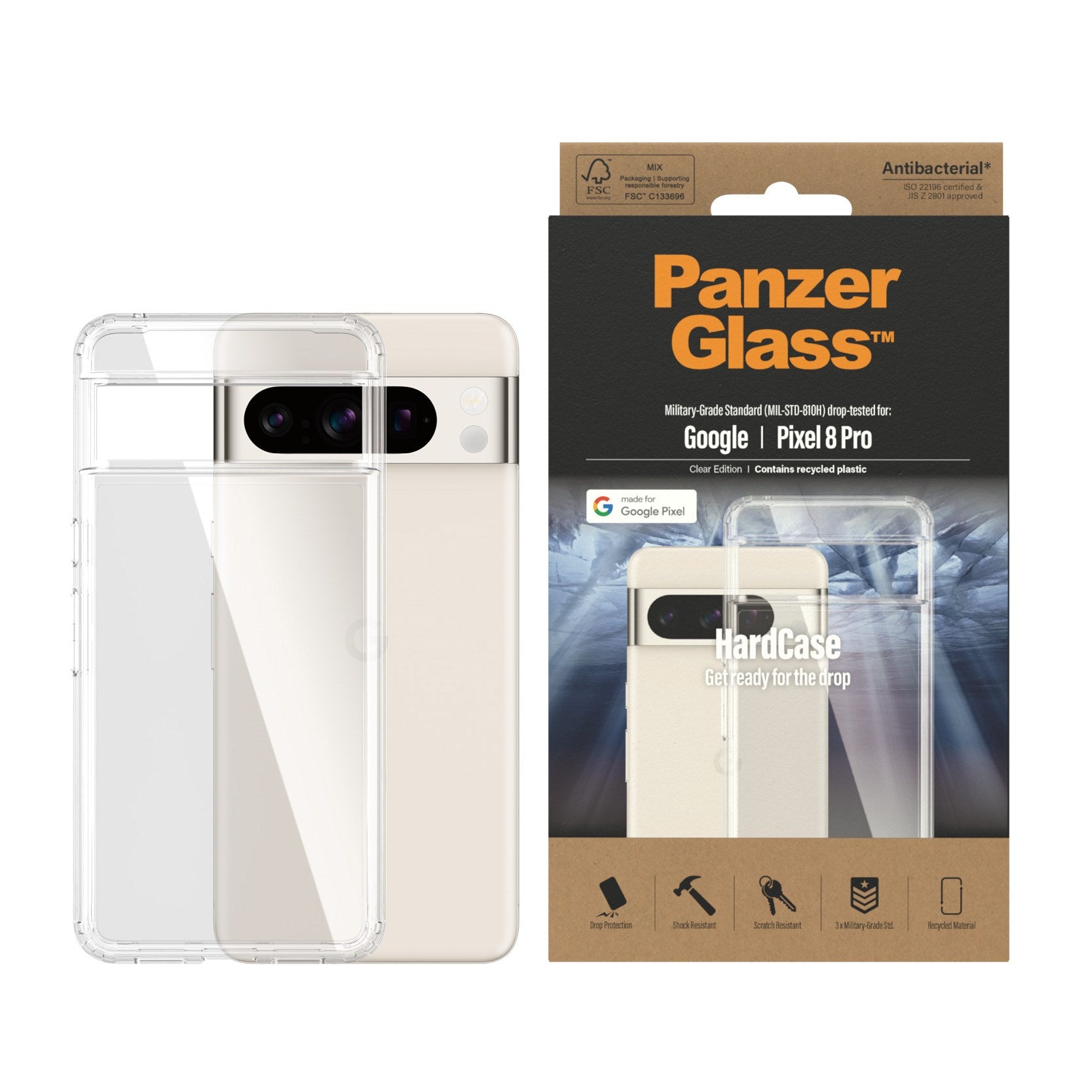 PanzerGlass® HardCase Transparent für Google Pixel 8 Pro